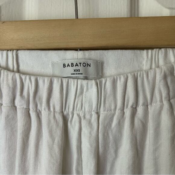 Babaton by Aritzia Dexter Linen Pants White size XXS - Picture 3 of 7